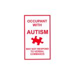 Decal - Occupant with Autism (red)