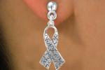 Earrings - Autism Ribbon Silver-tone (post)